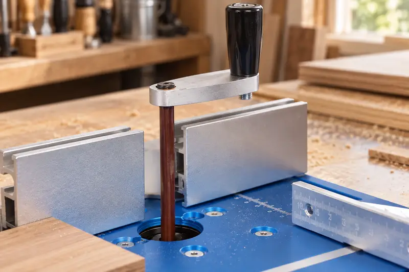 Manual Router Lift — Compact Table Planning