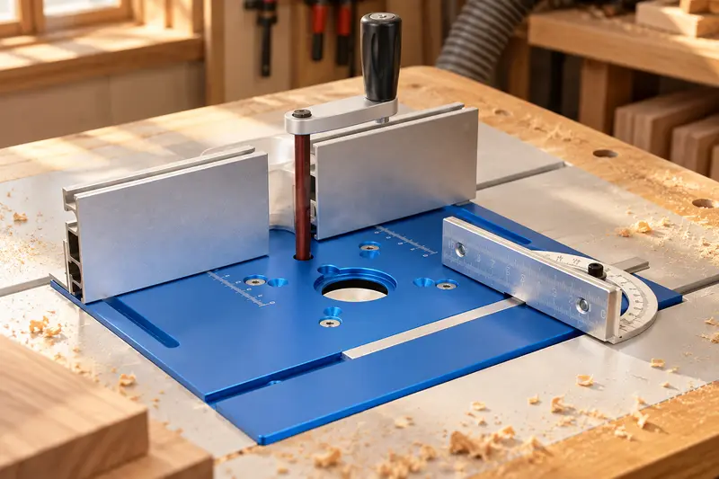Manual Router Lift — Table-Based Wood Routing