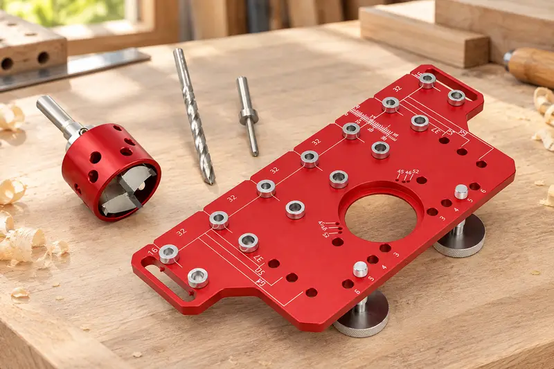 Cabinet Hinge Drilling Jig details