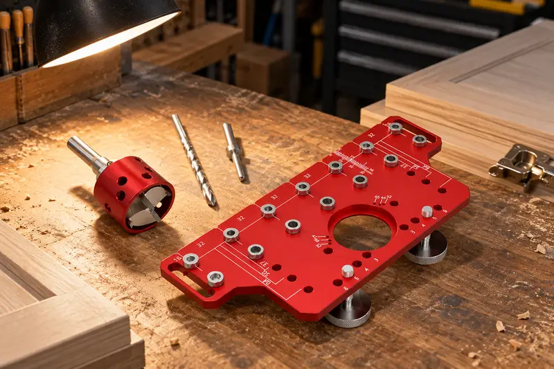 Cabinet Hinge Drilling Jig — Dim Garage Project