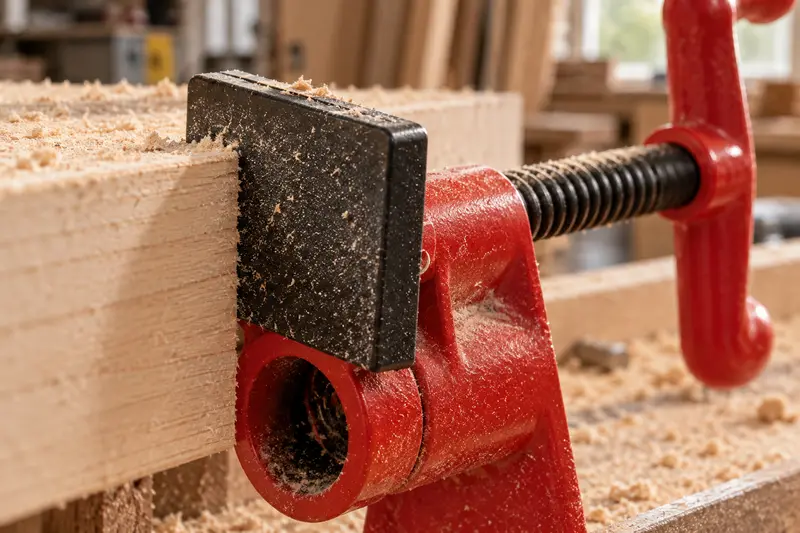Pipe Clamp — Dusty Workspace Setup