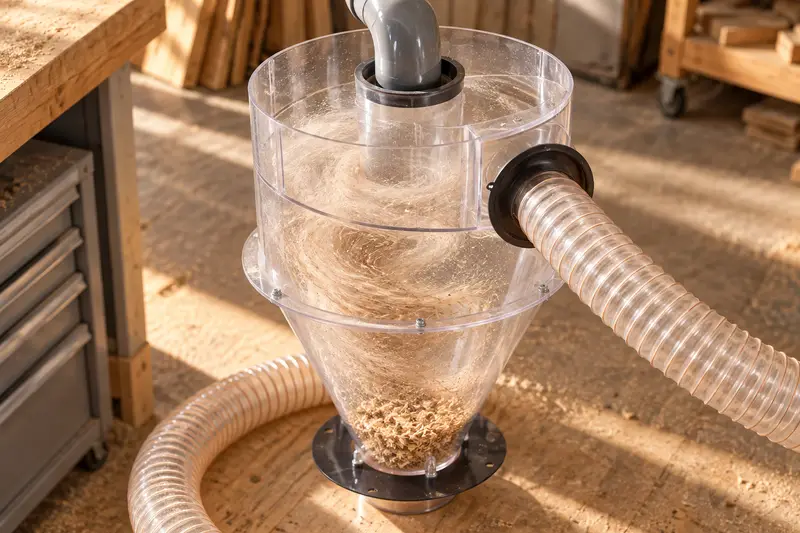 Transparent Cyclone Dust Separator — Dust Flow Checks