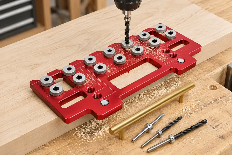 Cabinet Handle Drilling Jig details