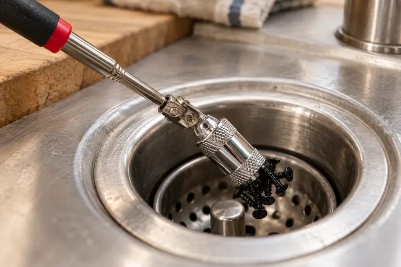 Telescoping Magnetic Pickup Tool — Sink Drain Access