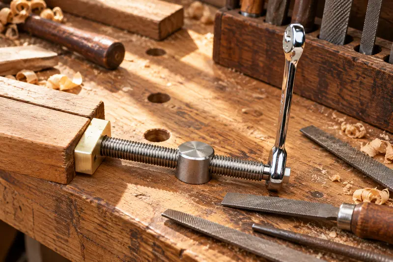 Bench Dog Clamp — Filing Between Tool Changes