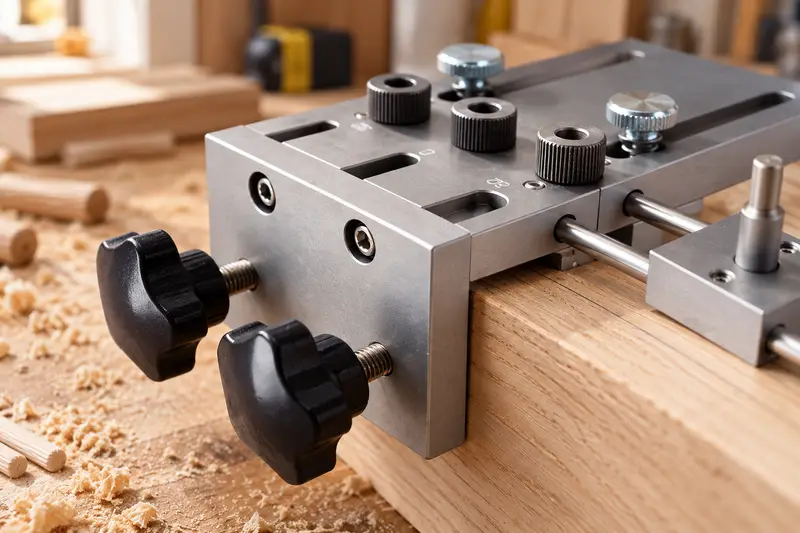 Adjustable Doweling Jig — Small workshop joinery