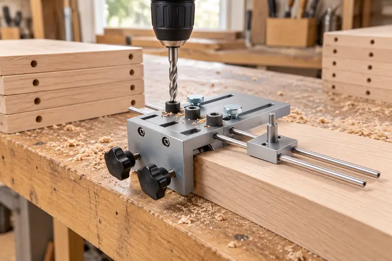 Adjustable Doweling Jig — Repetitive woodworking sessions