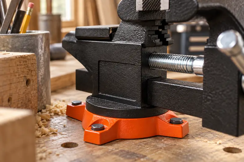 Swivel Base Bench Vise — Limited Elbow Room