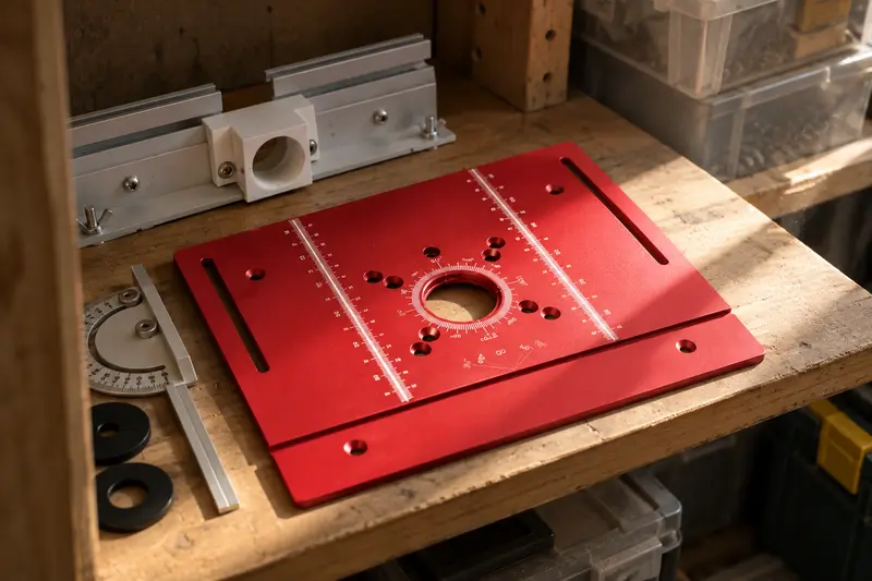 Aluminum Router Table Insert Plate — Dim Storage Parts Check