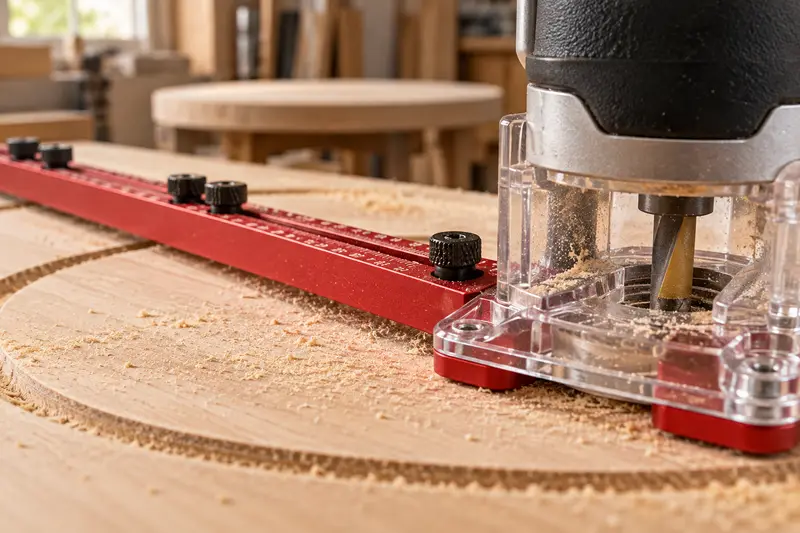 Router Circle Cutting Jig — Dusty Workshop Tabletop