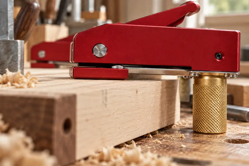 Workbench Hold-Down Clamp — Crowded Bench Layout