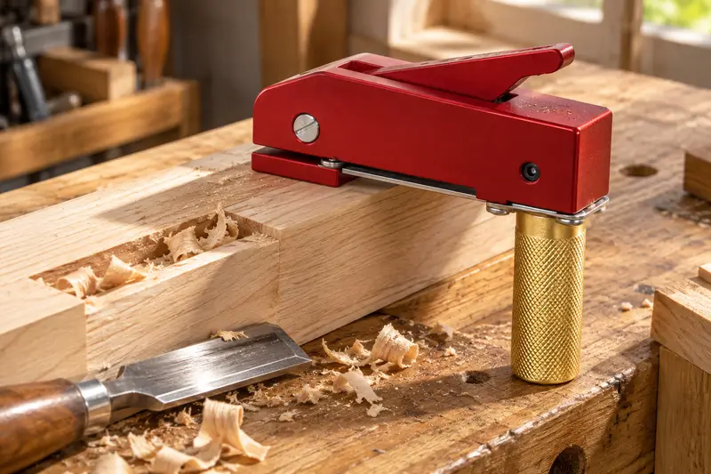 Workbench Hold-Down Clamp — Small-Shop Chisel Work
