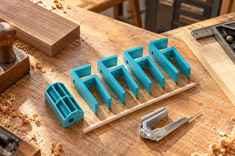 Parallel Scribing Gauge — Crowded Workbench Marking