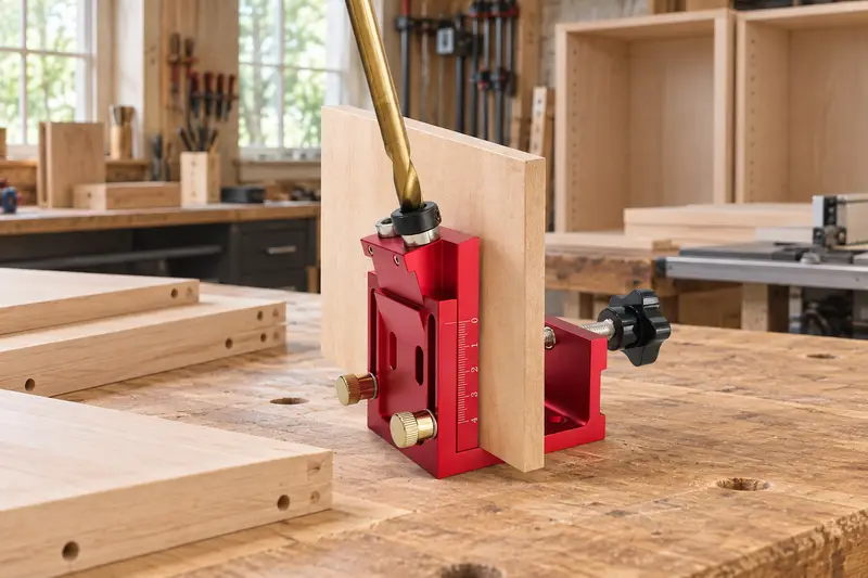 Aluminum Pocket Hole Jig — Cabinet Parts On The Bench