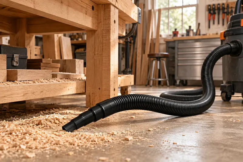 Dust Collection Hose Kit — After Bench Work