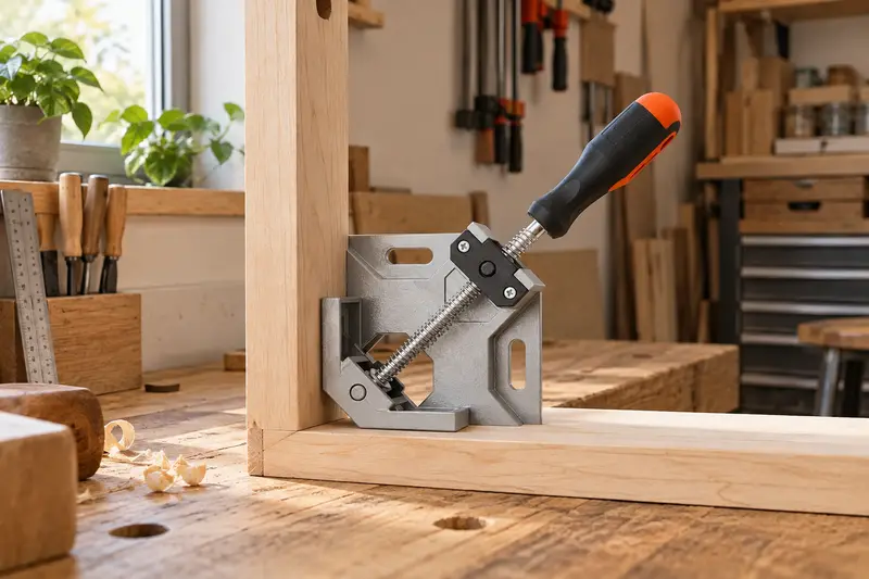 Single-Handle Corner Clamp — Small-Space Woodworking