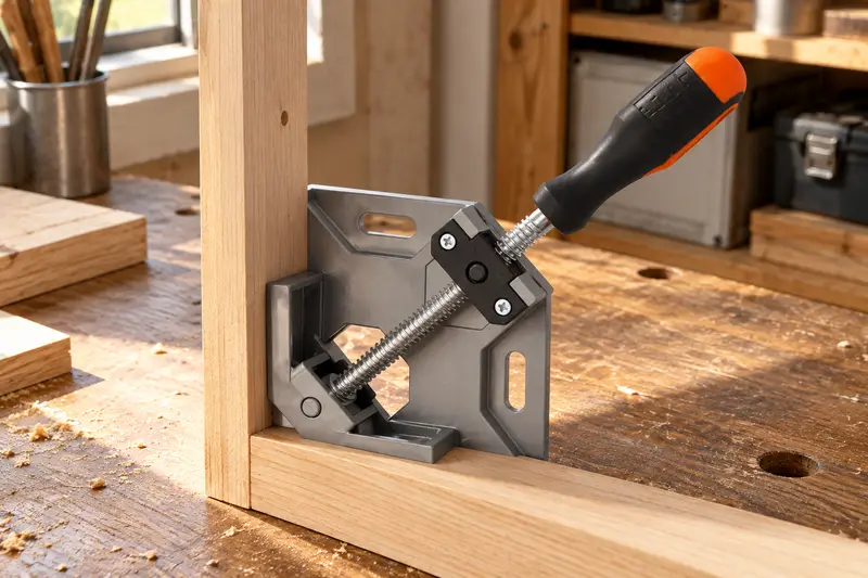 Single-Handle Corner Clamp — Away-From-Home Joinery