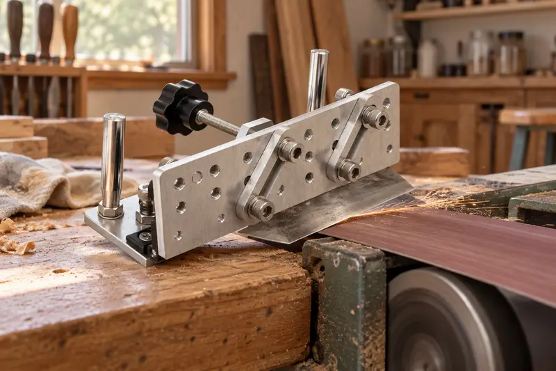 Belt Grinder Knife Sharpening Jig — After Dusty Fieldwork