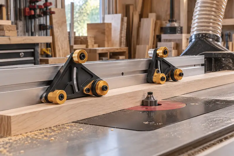 Roller Featherboard — Tight Workspace Setup