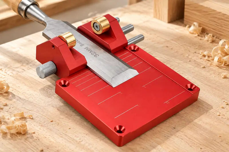 Honing Guide with Angle Gauge details