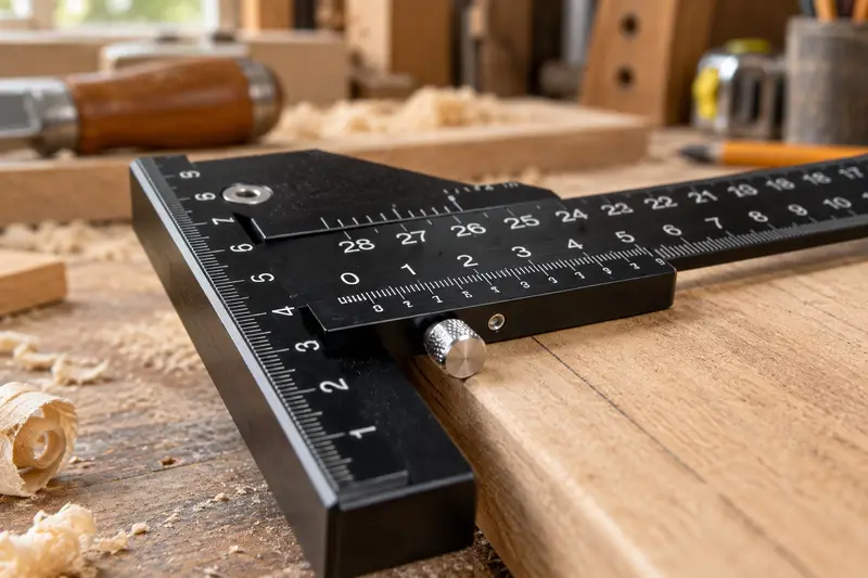 Sliding T-Ruler — Crowded Bench Layout