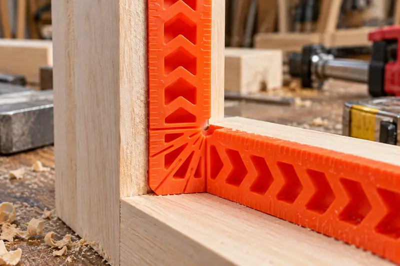 8-Piece Positioning Square Set — Crowded Bench Frame Setup