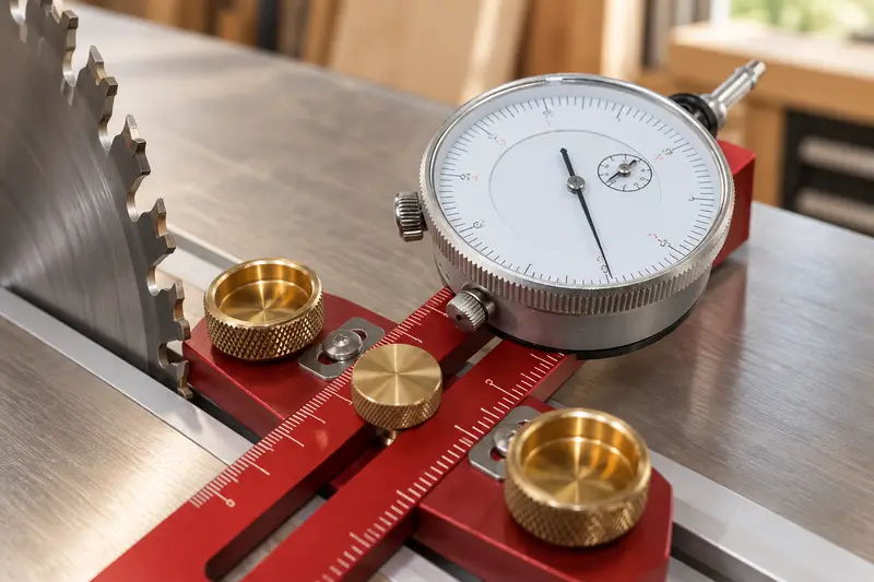 Table Saw Alignment Gauge — Before Stock Reaches Saw
