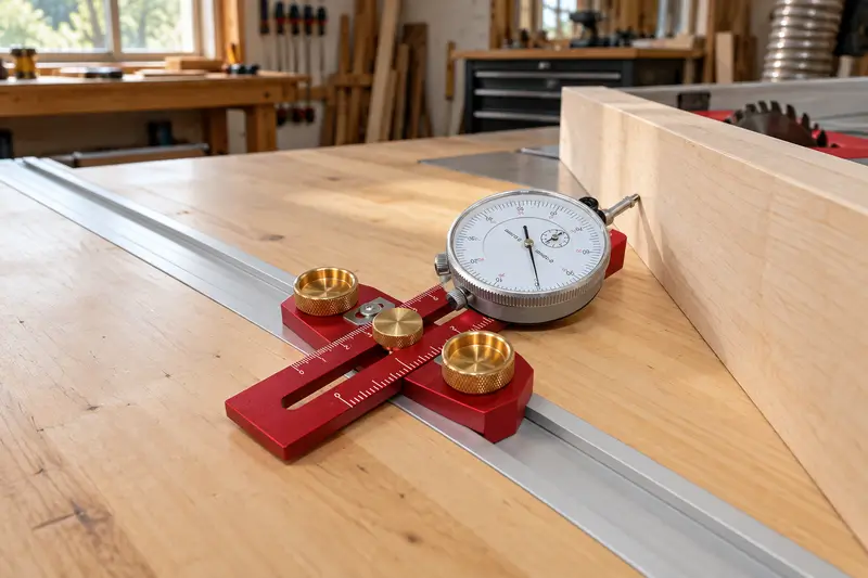 Table Saw Alignment Gauge — After Track Repositioning
