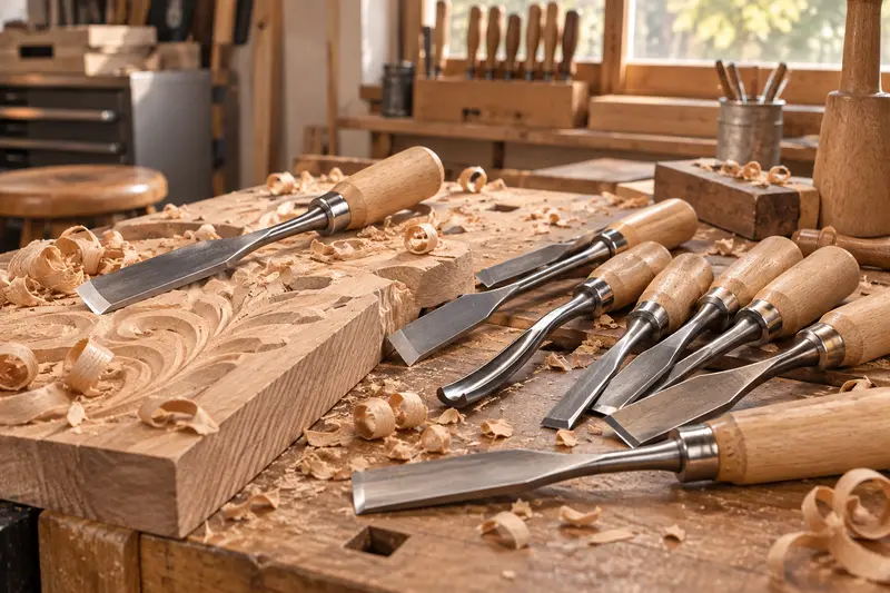 12-Piece Wood Carving Chisel Set — Shared Bench Woodworking