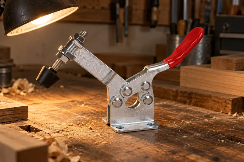 Horizontal Toggle Clamp — Dim Workbench Preparation