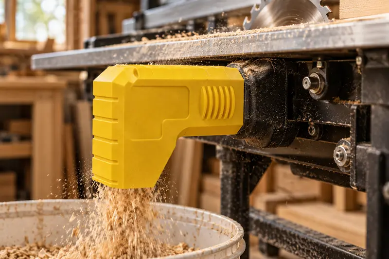 Dust Collection Elbow Adapter — Dusty Table Saw Work