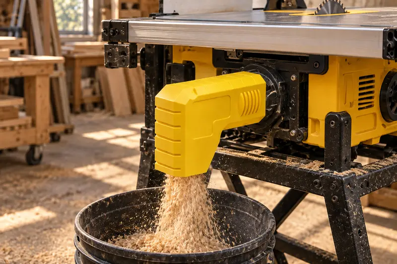 Dust Collection Elbow Adapter — DW745 Dust Setup