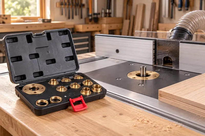 11-Piece Router Guide Bushing Set — Dedicated Router Station