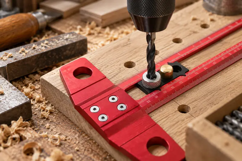T-Ruler with Drill Guides — Layout In Limited Space
