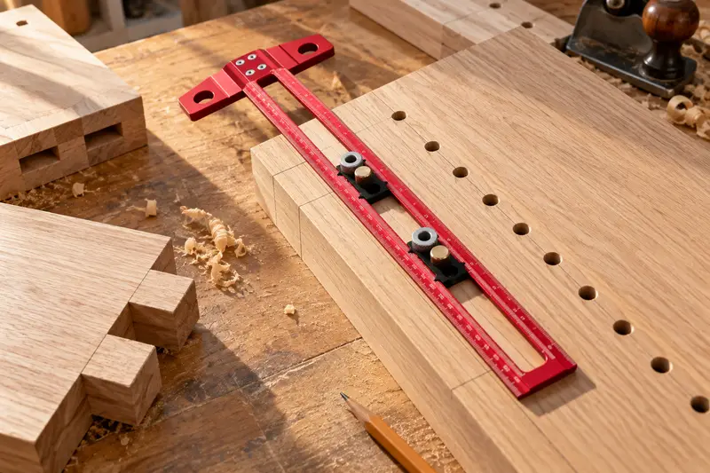 T-Ruler with Drill Guides — Scribe Between Dry Fits