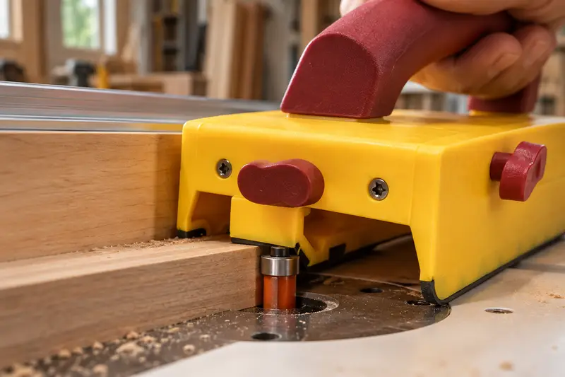 Plastic Push Block — Compact Router Station