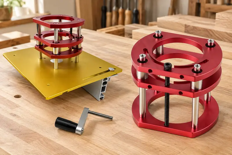 Four-Jaw Router Lift details