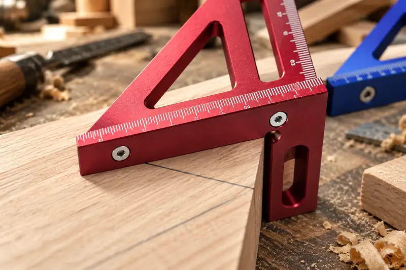 45° 90° Marking Square — Cramped bench layout