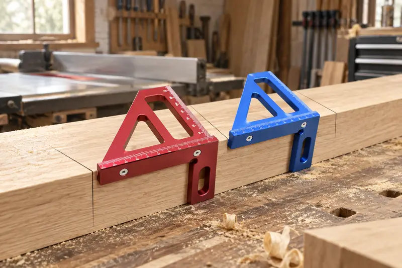 45° 90° Marking Square — Dusty workshop preparation