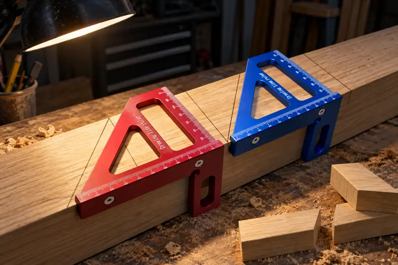 45° 90° Marking Square — Dim garage setup