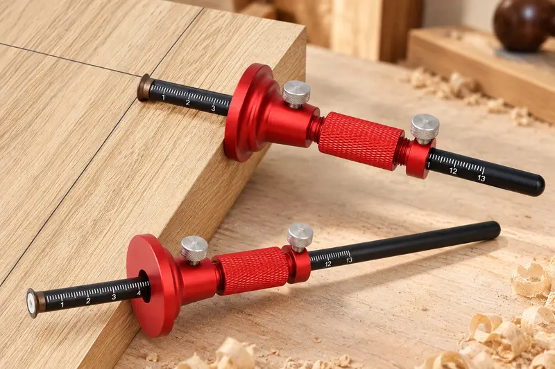 Fine-Adjustment Wheel Marking Gauge details