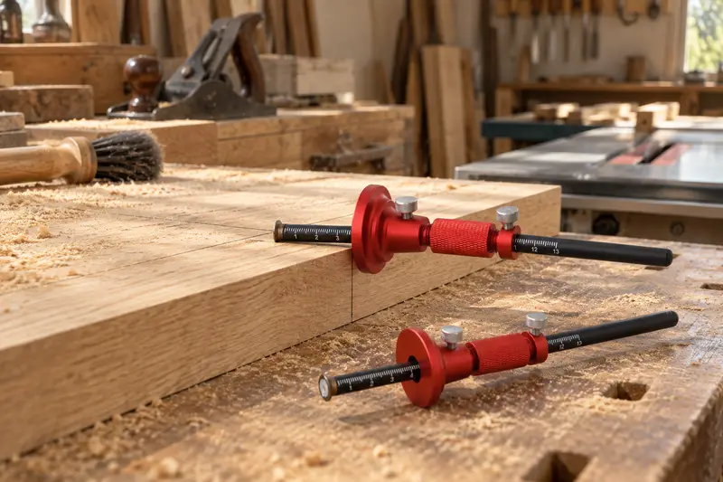 Fine-Adjustment Wheel Marking Gauge — Dusty Shop Preparation