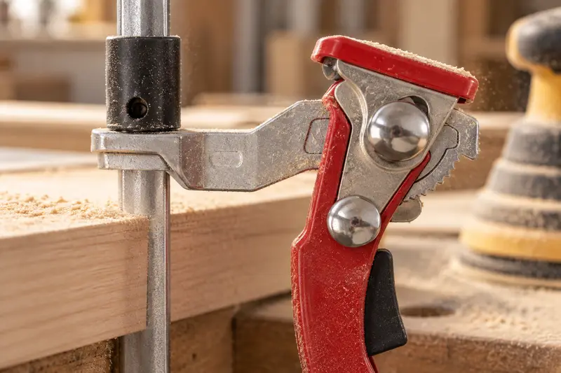 Ratcheting Hold-Down Clamp — Dusty Sanding Sessions