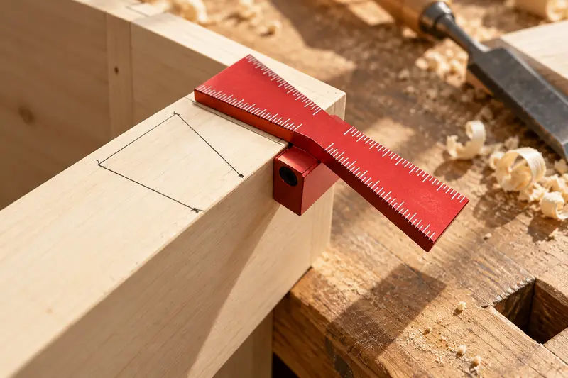 Dual-Ratio Dovetail Marker — Cabinet Joint Preparation