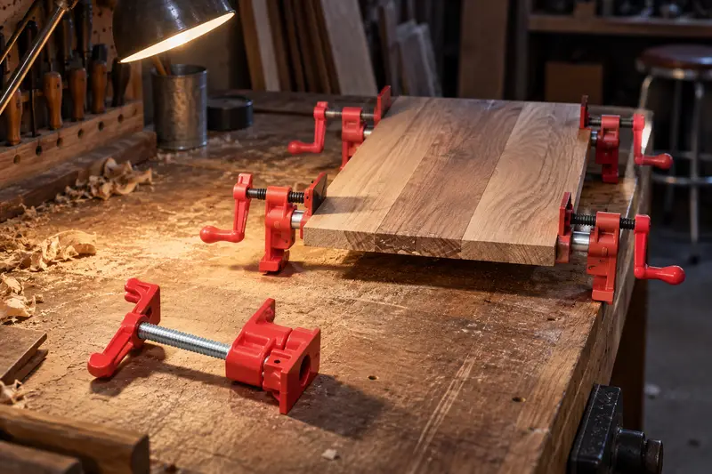 3 4-Inch Pipe Clamp Set — Dim Garage Setup