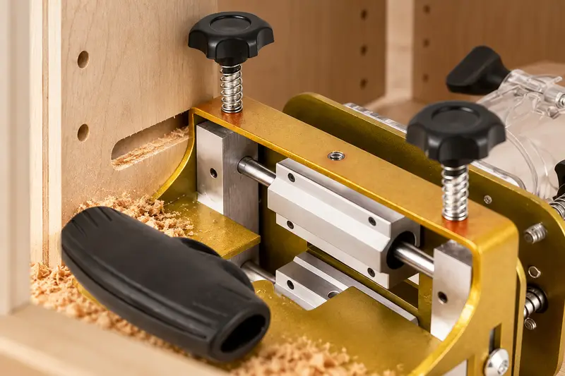 Adjustable Mortising Jig — Cabinet Parts Before Assembly