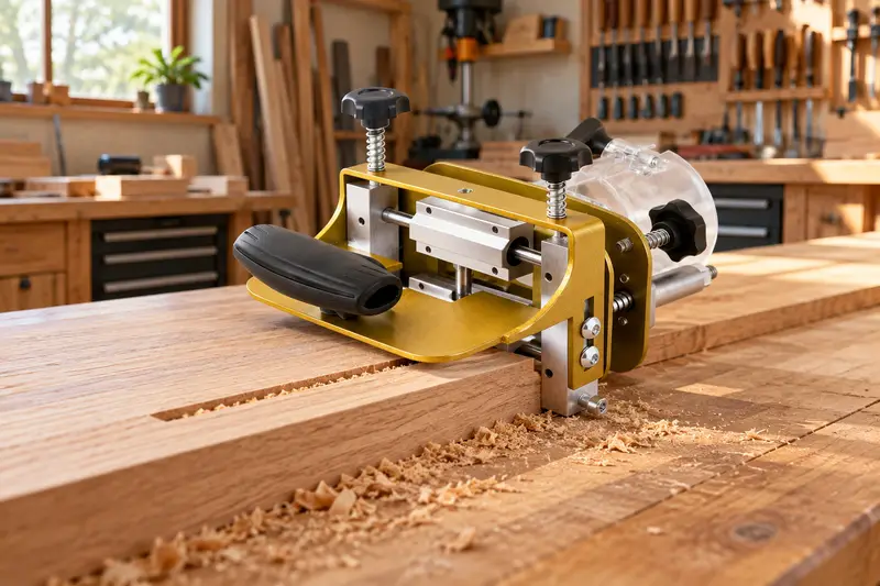 Adjustable Mortising Jig — Furniture Bench Setup