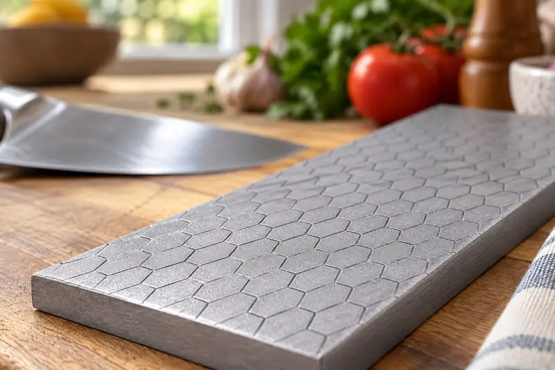 Double-Sided Diamond Sharpening Plate — Before Kitchen Prep