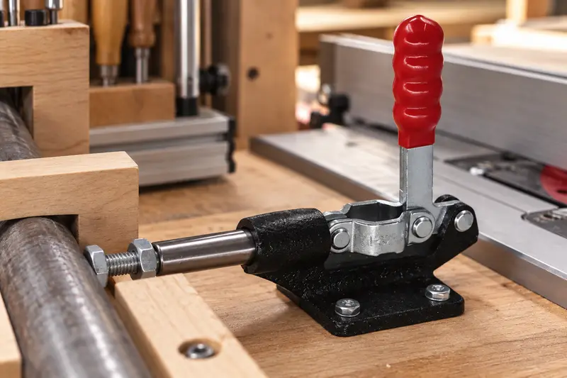 Push-Pull Toggle Clamp — Crowded Fixture Layout