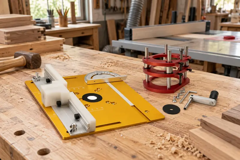 Router Lift with Insert Plate — Between Routing Tasks